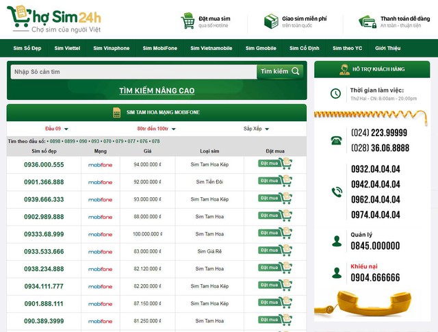 Lựa chọn những số sim Mobifone ưng ý với mức giá hợp lý tại Chosim24h.com - Ảnh 1. Lựa chọn những số sim Mobifone ưng ý với mức giá hợp lý tại Chosim24h.com - Ảnh 1.