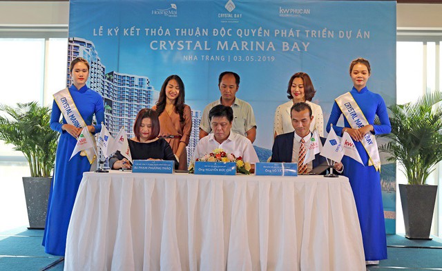 Crystal Bay ký kết hợp tác phát triển dự án Crystal Marina Bay với KW Phúc An và Hoàng Mai Media - Ảnh 1.