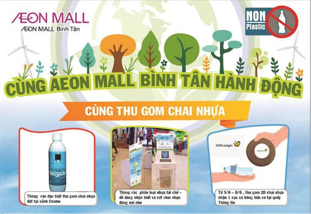 Hưởng ứng chiến dịch “Nói không với nhựa” cùng AEON MALL Bình Tân - Ảnh 2.