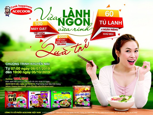 Thỏa thích “xì xụp” bún, phở, hủ tiếu Acecook Việt Nam và rinh ngay các giải thưởng thật khủng về nhà - Ảnh 2. Thỏa thích “xì xụp” bún, phở, hủ tiếu Acecook Việt Nam và rinh ngay các giải thưởng thật khủng về nhà - Ảnh 2.
