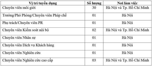 Chứng khoán Everest tuyển dụng 30 nhân viên môi giới và nhiều vị trí hấp dẫn khác - Ảnh 1.