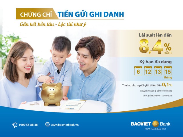 BAOVIET Bank phát hành 2,000 tỷ đồng chứng chỉ tiền gửi ghi danh cho khách hàng cá nhân với lãi suất lên đến 8,4% - Ảnh 2.