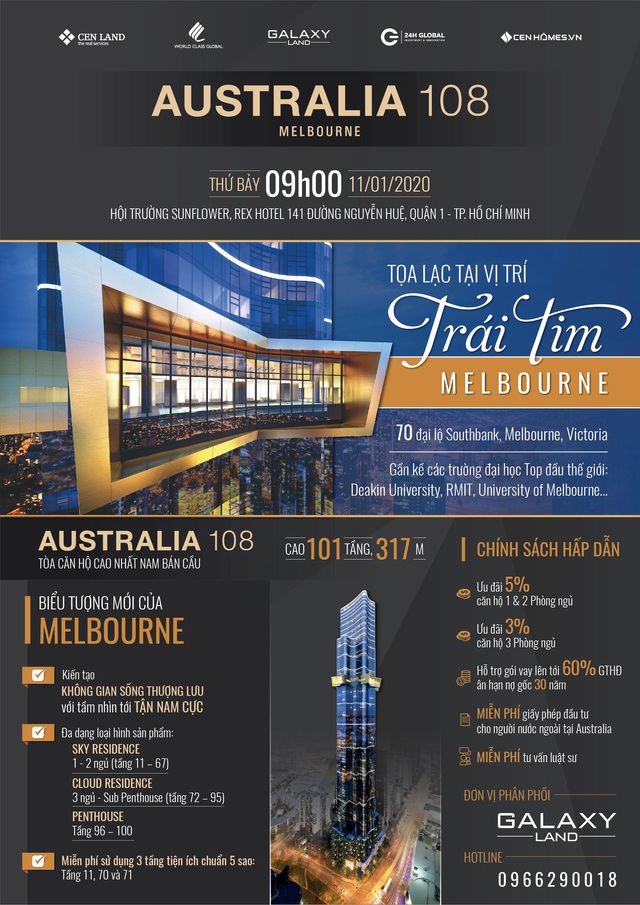 Cơ hội đầu tư tại tòa căn hộ cao nhất Nam Bán Cầu – Australia 108 - Ảnh 1.