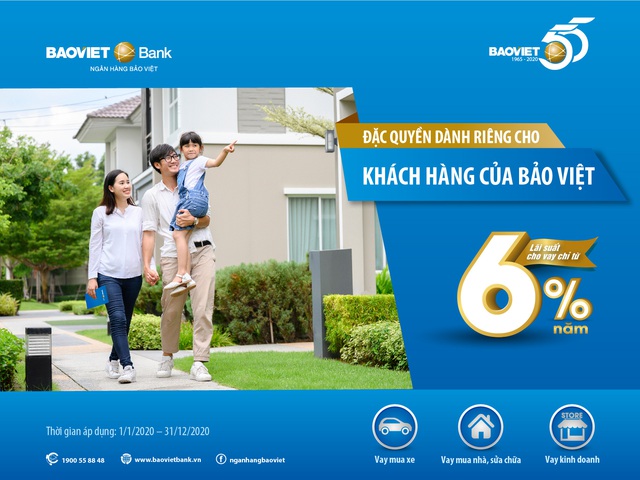 BAOVIET Bank cho vay ưu đãi lãi suất từ 6%/năm đối với khách hàng của Bảo Việt - Ảnh 1.