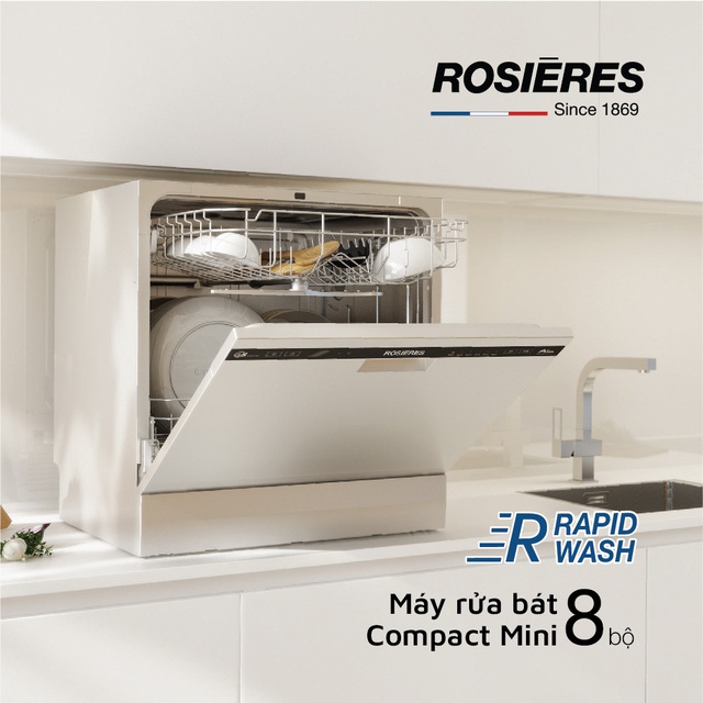 Rosieres ứng dụng công nghệ RapidWash vào sản xuất máy rửa bát - Ảnh 1.