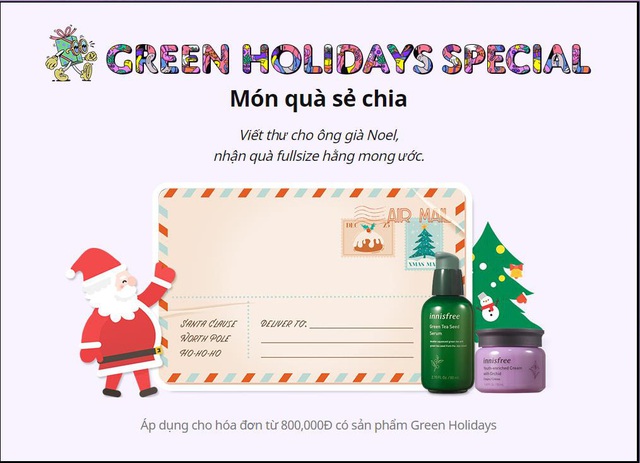 Giáng sinh xanh, hạnh phúc an lành - Đón Noel nhiệt đới với BST giới hạn Green Holidays của innisfree - Ảnh 8.