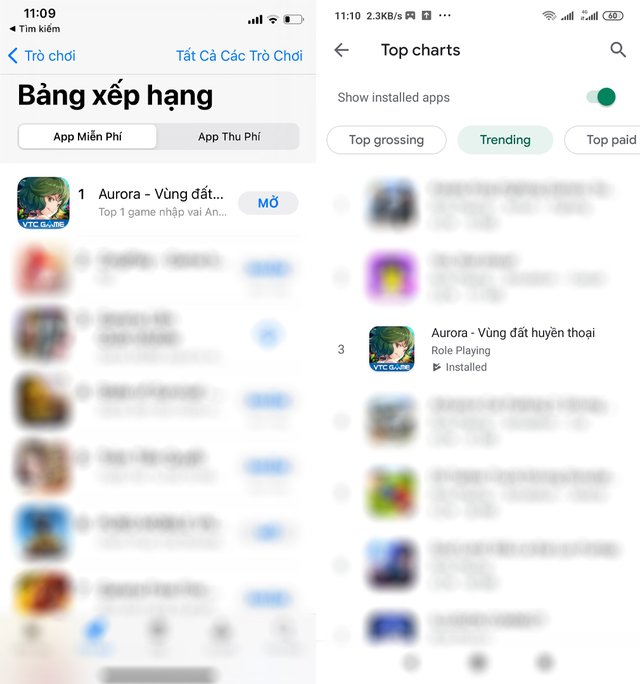 Càn quét BXH Top 1 Free Game iOS, Top trending Android, sức công phá mạnh thế này bảo sao “Aurora - Vùng đất huyền thoại” quá tải chỉ sau 1 giờ mở cửa - Ảnh 2.