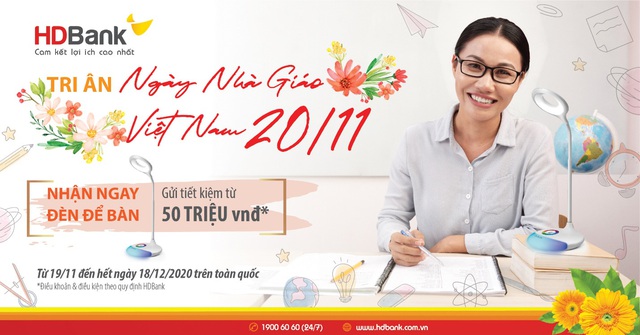 HDBank dành hơn 1,5 tỷ đồng ưu đãi tri ân dịp 20/11 - Ảnh 1.