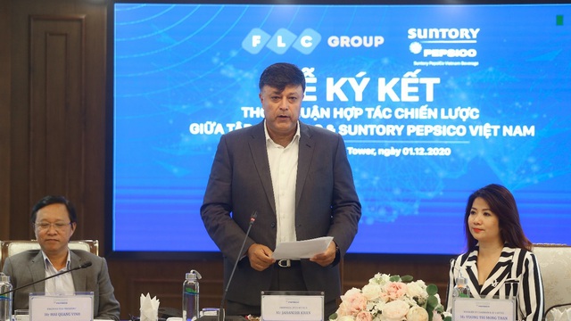 Tập đoàn FLC và Suntory PepsiCo Vietnam ký kết hợp tác chiến lược - Ảnh 1.