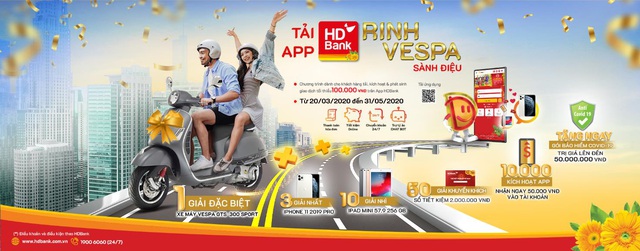 Ra mắt chương trình “Tải App HDBank – Rinh Vespa sành điệu” - Ảnh 2.