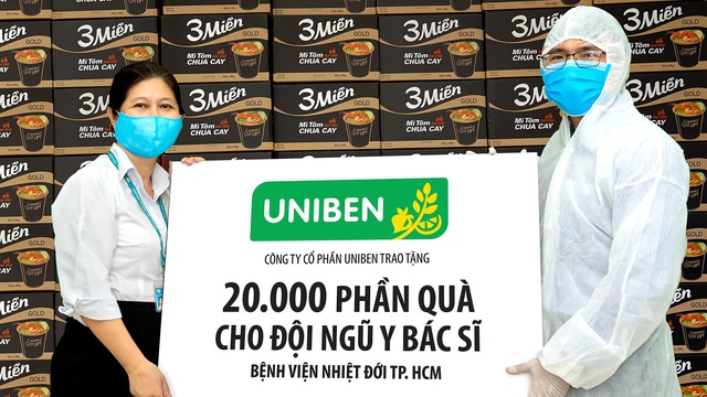 Uniben trao tặng 150.000 bữa ăn dinh dưỡng từ Mì 3 Miền và Nước trái cây Joco tới đội ngũ Y Bác sĩ các bệnh viện tuyến đầu - Ảnh 2.