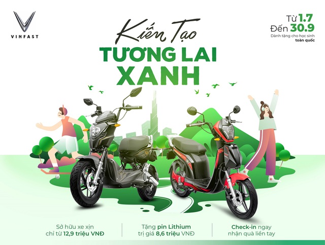 Vinfast tặng 50.000 pin xe máy điện cho học sinh – chung tay “kiến tạo tương lai xanh” - Ảnh 1.