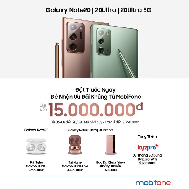 Mua Samsung Galaxy Note 20, nhận ưu đãi lên tới 15 triệu đồng từ Mobifone - Ảnh 2.