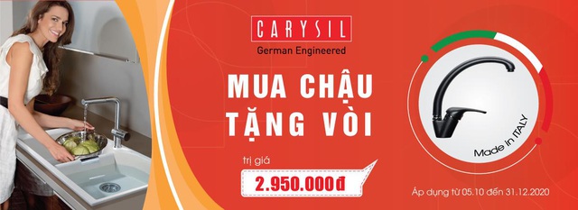 Nâng cấp bếp với chậu rửa chén bằng đá Grantie Carysil Ấn Độ - Ảnh 4.