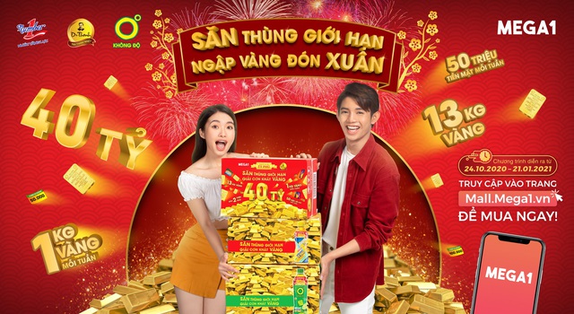 Nhận lộc đầu năm cùng săn thùng trúng vàng với giải thưởng 2kg vàng SJC 9999 từ Mega1 - Ảnh 2.