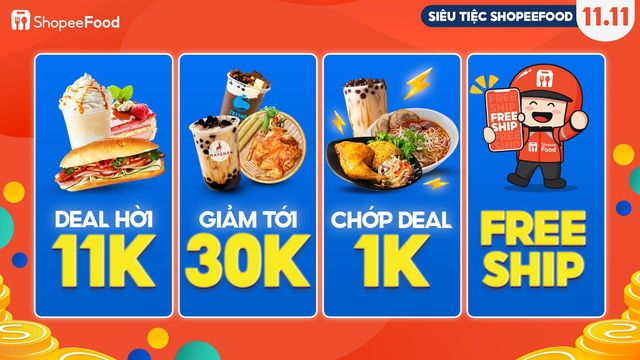 Khởi động mùa lễ hội cuối năm với sự kiện 11.11 - ShopeeFood Siêu tiệc - Ảnh 1.