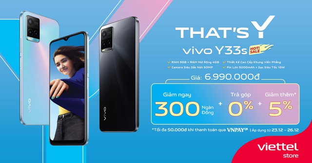 4 ngày vàng, mua vivo Y33s giá siêu ưu đãi tại Viettel Store - Ảnh 2.