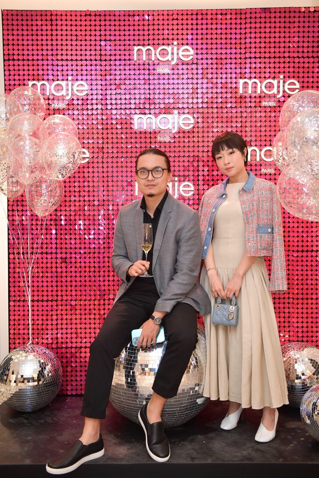 Kiều Anh, Trinh Phạm, Dạ Miêu và An Japan thu hút mọi ánh nhìn trong “bữa tiệc hồng” của thương hiệu Maje - Ảnh 3.