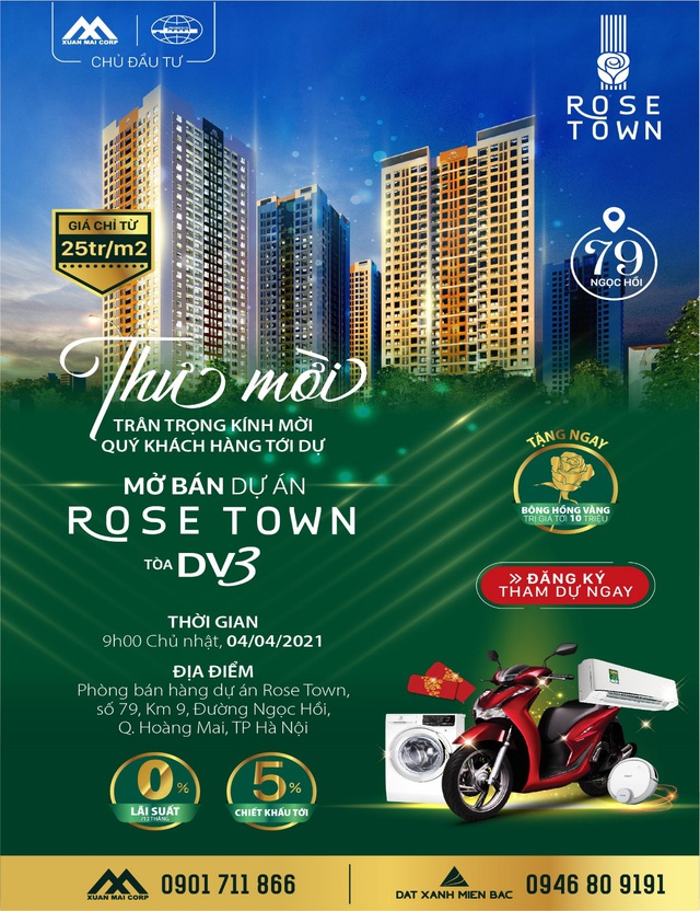 Mua căn hộ Rose Town, cơ hội được nhận xe SH - Ảnh 2.