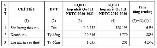 HSG: Quý II NĐTC 2020-2021 lợi nhuận sau thuế 1.035 tỷ đồng, lũy kế 6 tháng đạt 1.607 tỷ đồng - Ảnh 1.