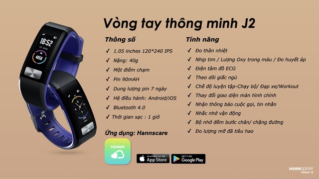 Bật mí “sức hút” của chiếc vòng tay thông minh smartband J2 - Ảnh 1.