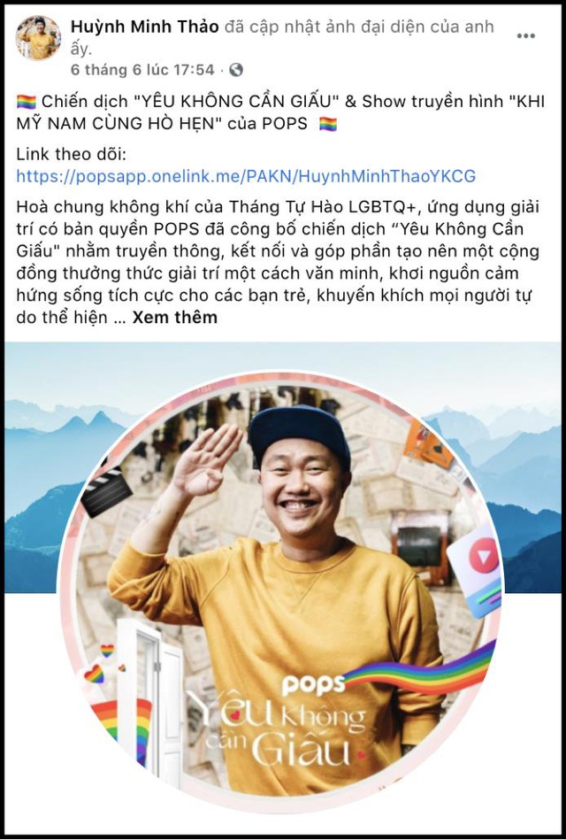 Dàn hot face đồng loạt đổi avatar Facebook hưởng ứng tháng Tự hào LGBT  cùng chiến dịch “Yêu không cần giấu” - Ảnh 3.