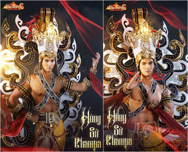 Người mẫu Hương Ly và Quỳnh Anh hóa nữ thần Chăm Pa kiêu sa trong bộ sưu tập mới - Ảnh 8.