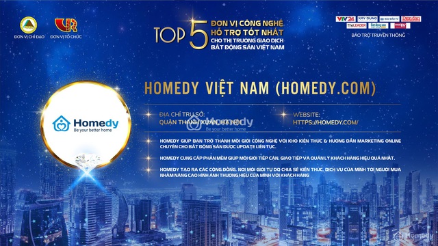 Homedy.com lọt Top 5 công ty công nghệ hỗ trợ tốt nhất cho thị trường BĐS - Ảnh 2.
