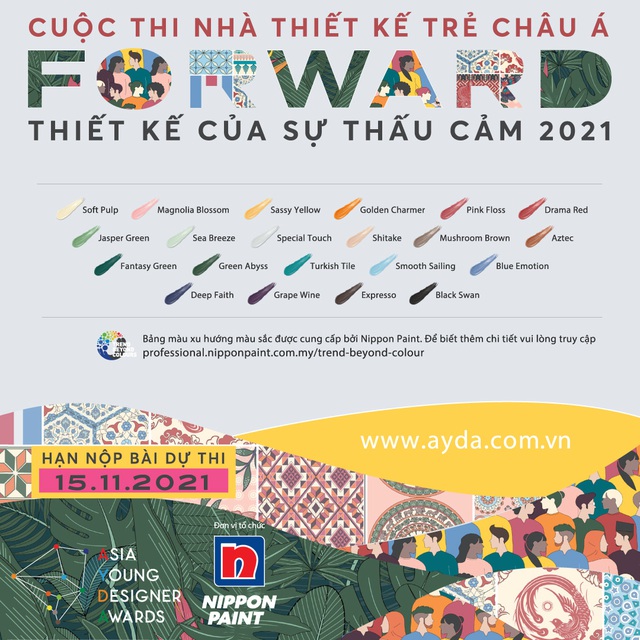 Nippon Paint tiếp tục phát động cuộc thi Nhà thiết kế trẻ châu Á AYDA 2021 - Ảnh 2.