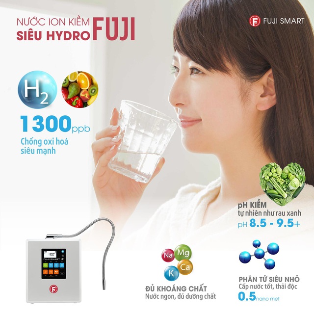 Review máy lọc nước ion kiềm Fuji Smart i9 công nghệ điện phân siêu Hydro - Ảnh 3.