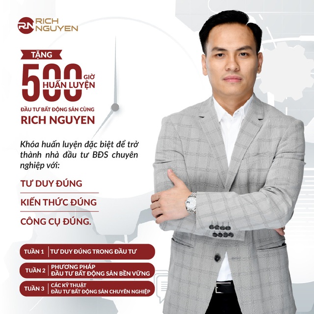 Doanh nhân Rich Nguyen tặng 500h huấn luyện đầu tư bất động sản - Ảnh 3. Doanh nhân Rich Nguyen tặng 500h huấn luyện đầu tư bất động sản - Ảnh 3.