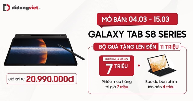 Mua Galaxy Tab S8 series nhận ngay quà tặng trị giá đến 11 triệu đồng - Ảnh 2.