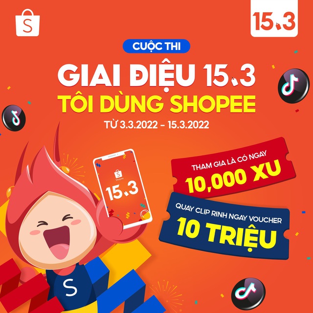 Lướt Shopee săn voucher thì ai cũng biết, nhưng quay clip TikTok mà nhận voucher đến 10 triệu thì “lạ lắm à nha” - Ảnh 1.