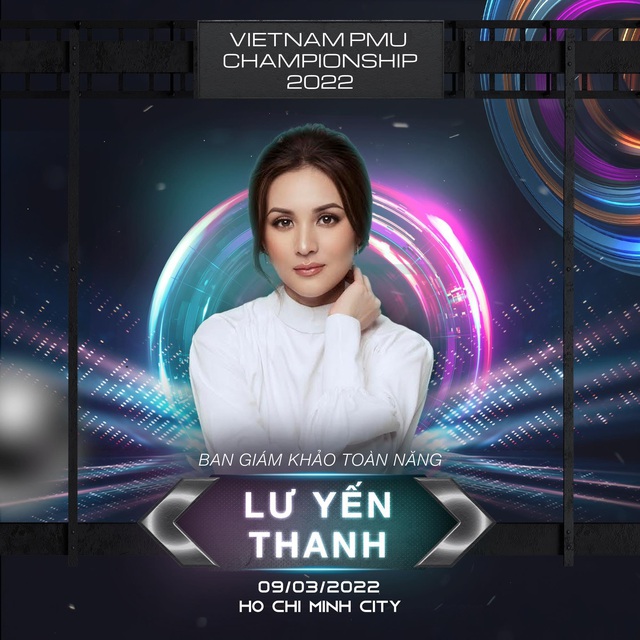 Grand Master Lư Yến Thanh ngồi “ghế nóng” cuộc thi phun xăm Vietnam PMU Championship 2022 - Ảnh 1.