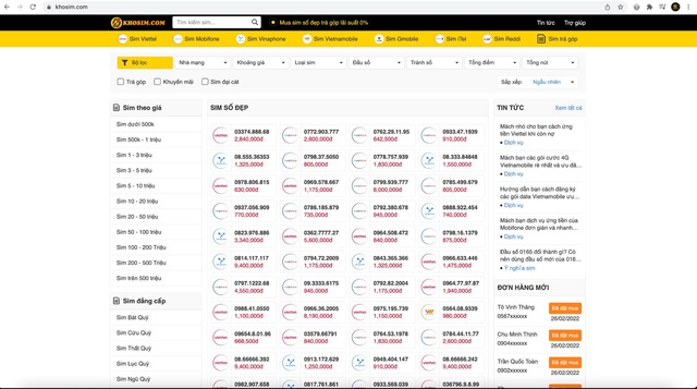 Sức nóng của sim số đẹp trong đầu năm 2022 tại khosim.com - Ảnh 2.