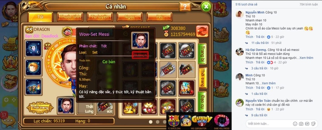 Game thủ bất ngờ khi Messi, Suarez góp mặt trong bản cập nhật mới của Gunny Mobi