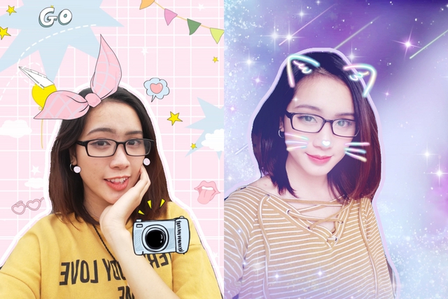 Nhờ AR Selfie của Huawei mà chúng ta có thể chụp ngay ra những tấm ảnh “xuất thần” như thế này.