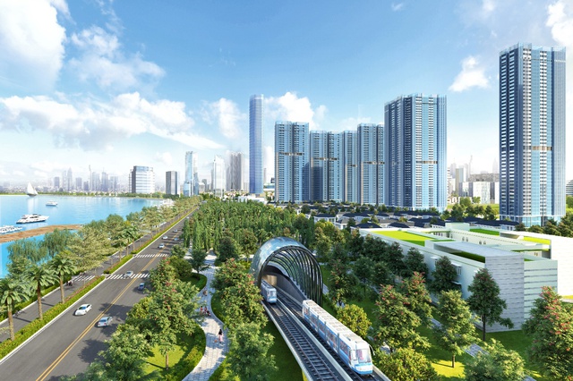 Trạm dừng metro ngay trong khuôn viên Vinhomes Golden River