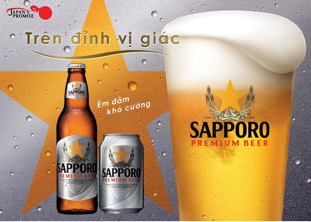 Vị bia chất lượng, vẻ ngoài tinh tế khiến Sapporo Premium Beer tạo điểm nhấn ấn tượng với người dùng