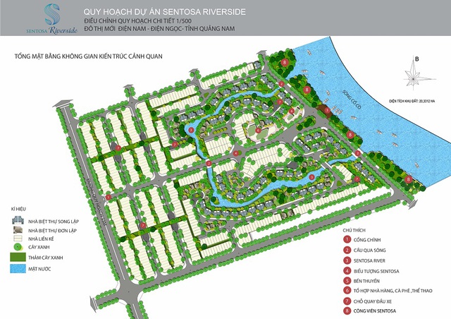 Sentosa Riverside có quy hoạch thành khu đô thị ven sông kiểu mẫu