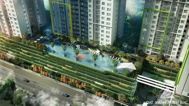 Bể bơi vô cực theo phong cách Singapore ngay tại trái tim dự án.