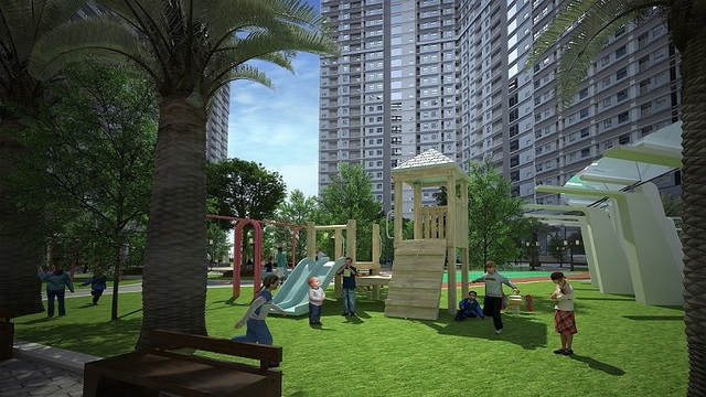 Chủ đầu tư Xuân Mai Corp rất chú trọng không gian xanh dành cho trẻ em tại Sparks Tower.