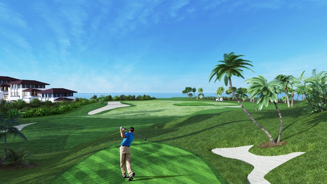 FLC Hạ Long sở hữu sân golf view Vịnh trên địa hình đồi núi - thách thức độ khó của các golfer chuyên nghiệp.