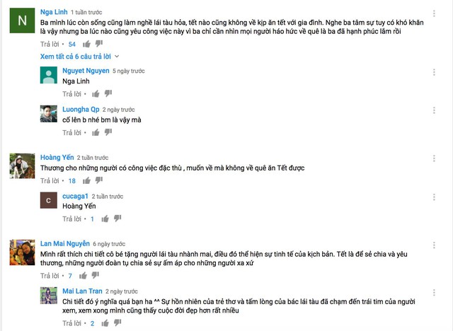 Bình luận của người xem trên youtube về video clip Tết 2017 của Neptune.