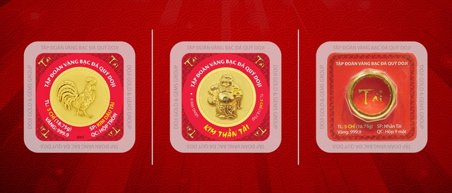 Các dòng sản phẩm truyền thống của DOJI gồm đồng vàng Kim Dậu (Kim Giáp Thần Tài), đồng vàng Kim Thần Tài, nhẫn tròn trơn Phúc-Lộc-Phát-Tài luôn có sức hút lớn với nhiều đối tượng khách hàng khác nhau.