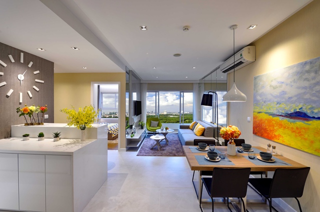 Các căn hộ Dragon Hill được thiết kế thoáng đãng giúp tận dụng tối đa ánh sáng và không khí, tối ưu hóa công năng sử dụng.