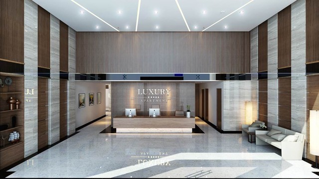 Sảnh đón khách của Luxury Apartment.