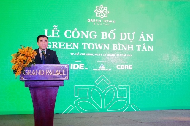 Tổng Giám Đốc Huỳnh Trung Du – Đất Xanh Đông Nam Bộ (Đơn vị phát triển dự án) khẳng định Green Town Bình Tân chính là lựa chọn an cư tốt nhất cho người dân khu Tây.