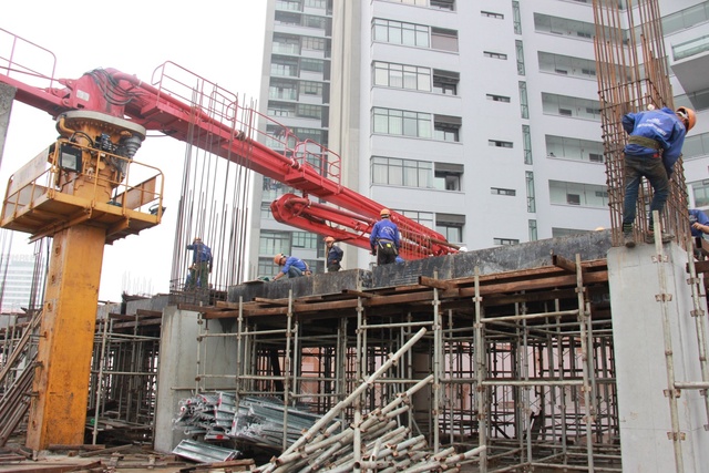 Ảnh minh họa: Với quy trình giám sát 4 cấp, tổng thầu BIDCONS luôn đảm bảo chất lượng vật liệu và tiến độ thi công của dự án.