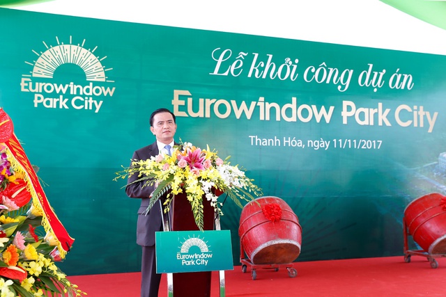 Ông Ngô Văn Tuấn – Phó Chủ tịch UBND Tỉnh Thanh Hóa phát biểu chào mừng Khởi công dự án KĐT Eurowindow Park City.